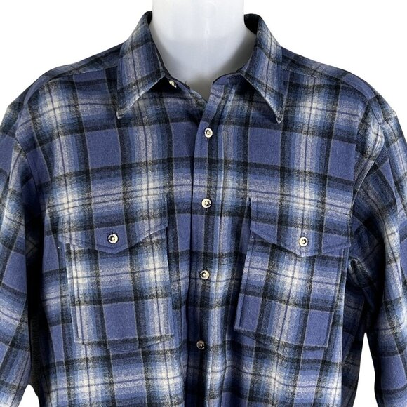 VTG Pendleton Men M 100% Wool Flannel Shacket Vintage Jacket Flannel Fully Lined - Picture 8 of 16